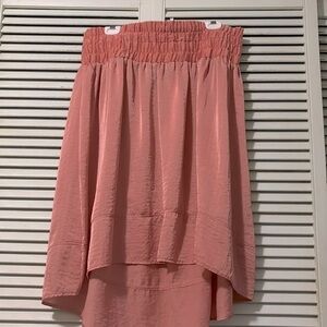 Plus size skirt Lane Bryant pale orange silky Skater skirt 18/20 EUC